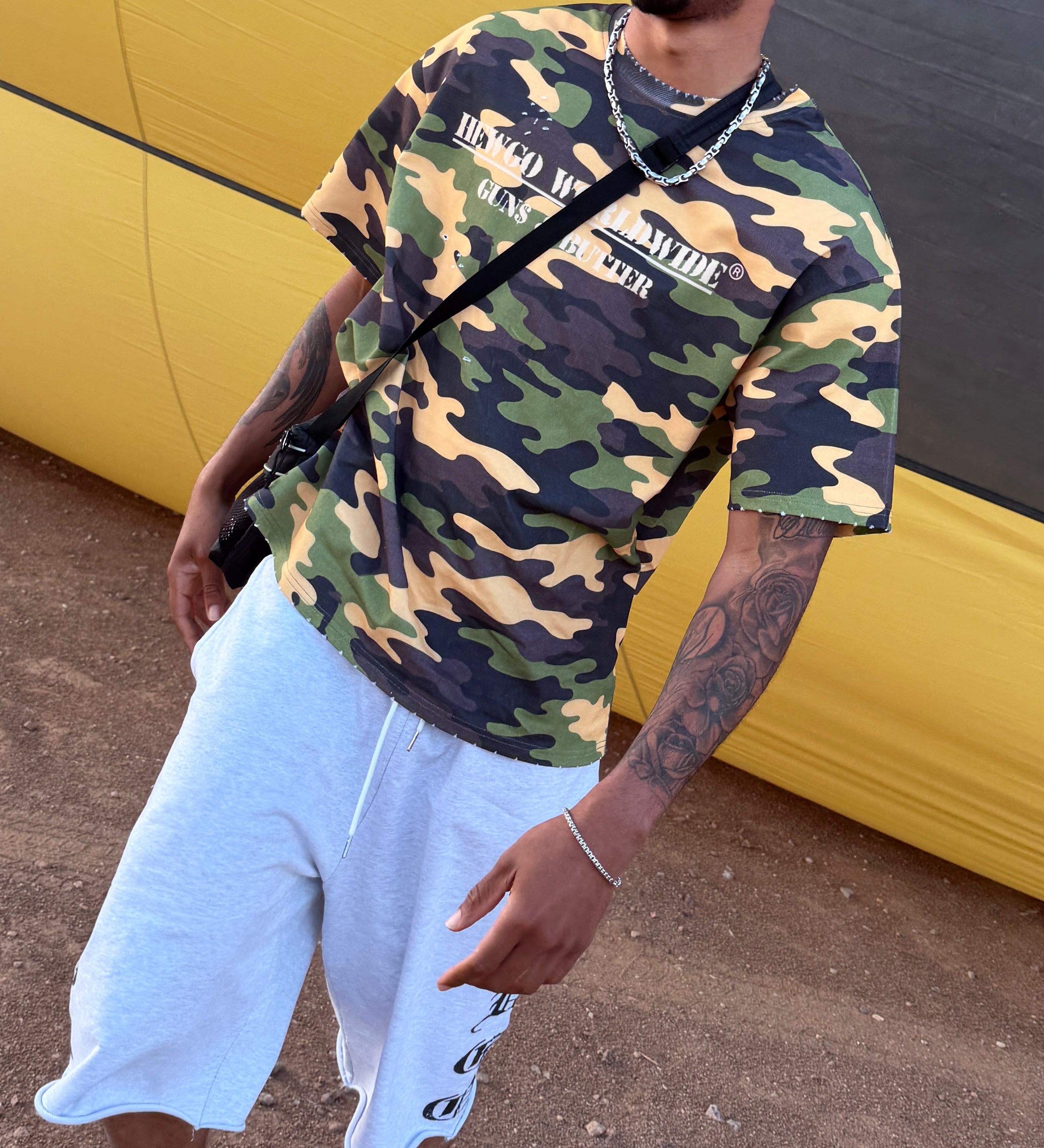Gun$ & Butter Camo Tee
